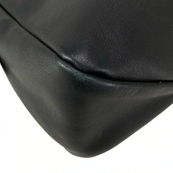Auth PRADA Emme Large 1BC228 Black soft grain leather Shoulder Bag - Picture 4 of 15